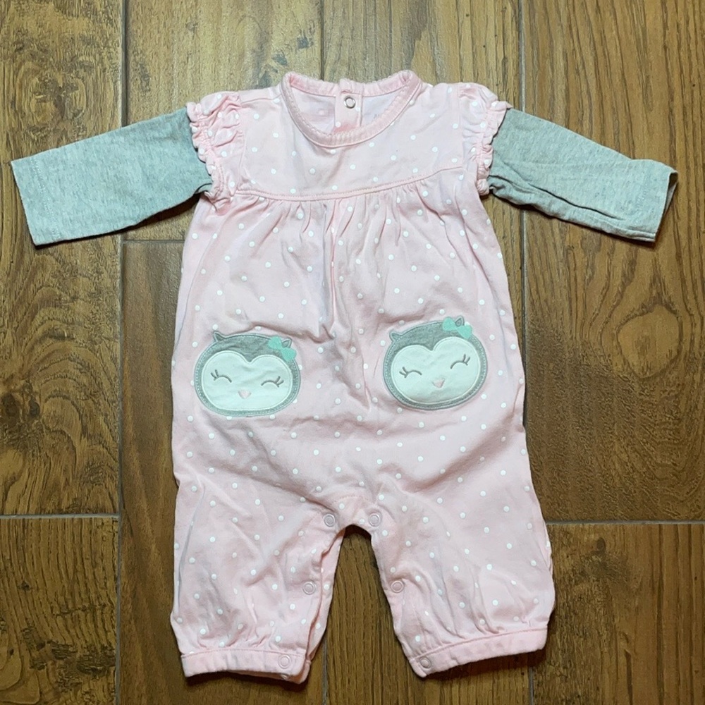 Just One You Made by Carter's | One-Piece Owl Bodysuit | Infant Girls | 3 Months